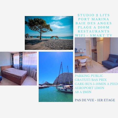 Studio Confort, Plages Proche, Wifi, 2 Lits - Fame Marina Baie Des Anges Villeneuve-Loubet Eksteriør bilde